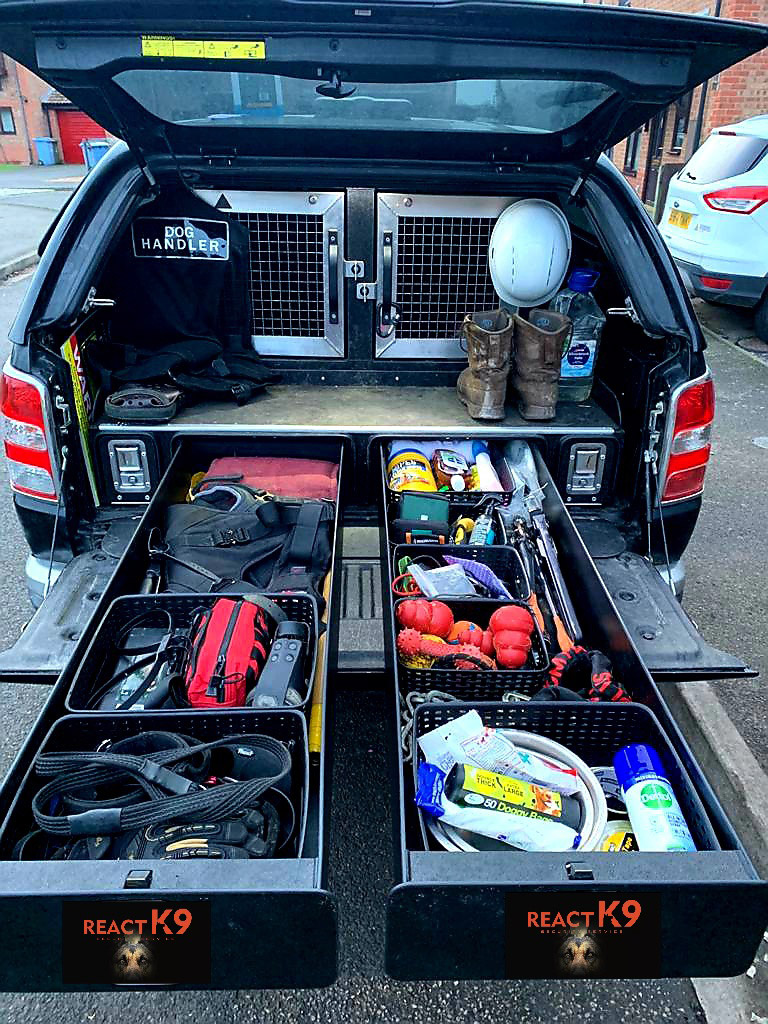 React K9 vehicle contents
