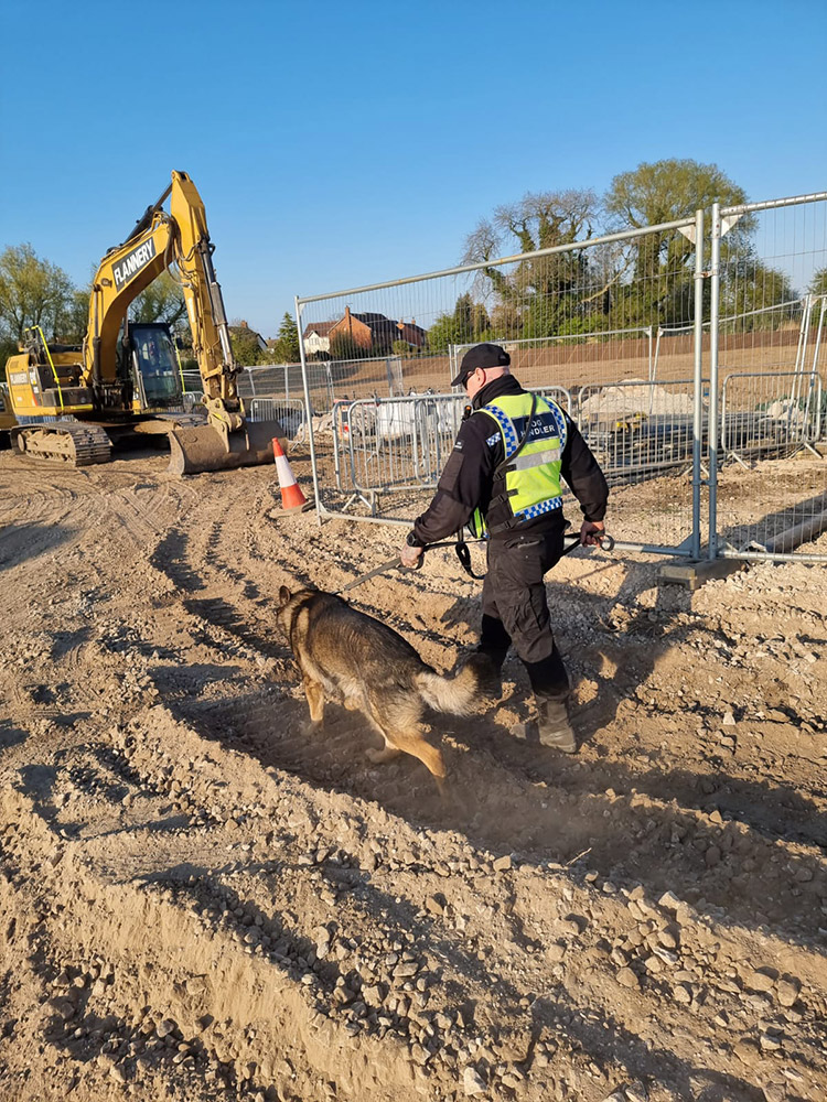 React K9 construction site security